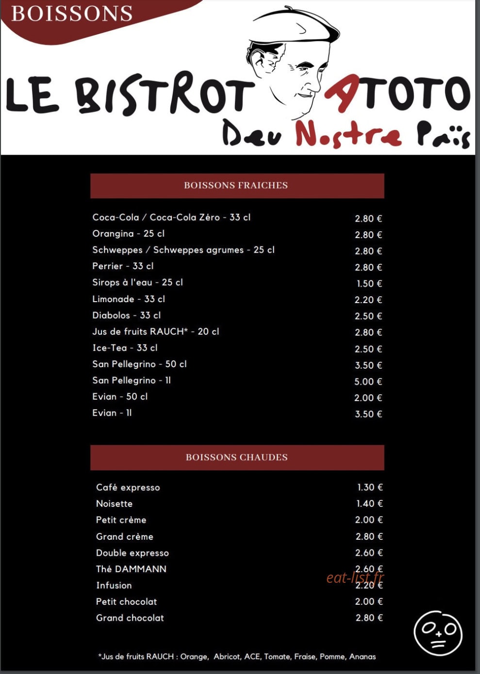 Le Bistrot à Toto — carte page 5