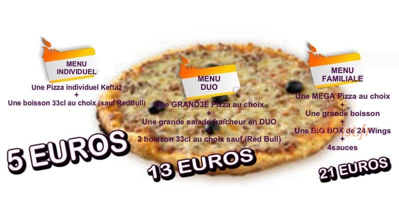 Ben Glace & Pizza — carte page 1