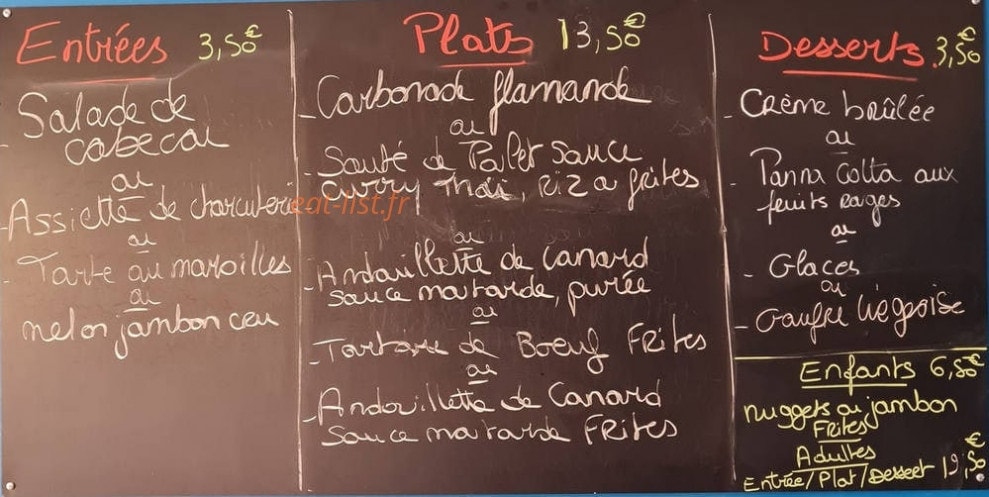 Chez Juliette — carte page 1