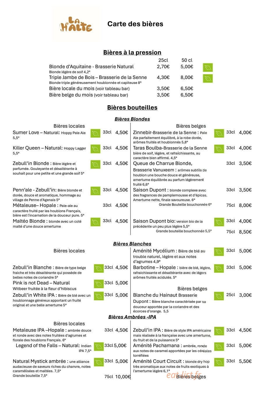 La Halte — carte page 5