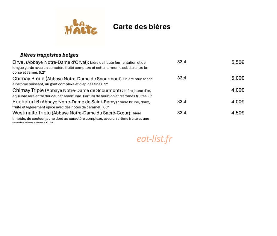 La Halte — carte page 7