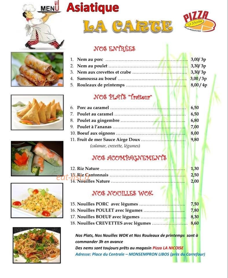 La Niçoise — carte page 3