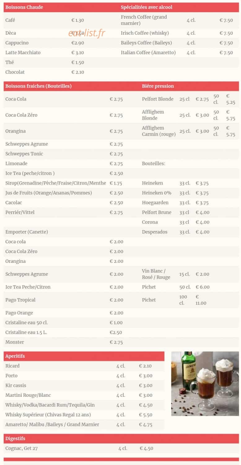 Friterie Chez Yvonne — carte page 3
