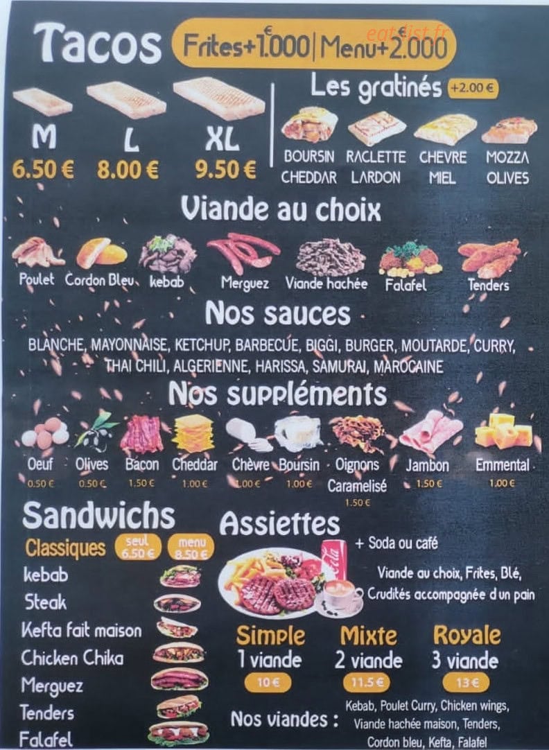 My Tacos — carte page 2