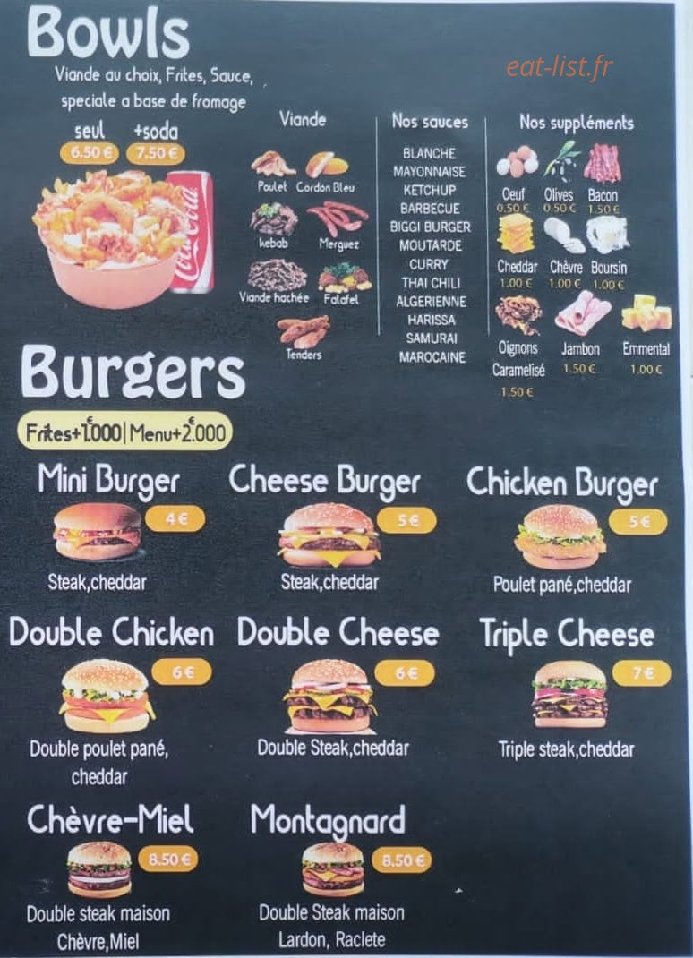 My Tacos — carte page 3