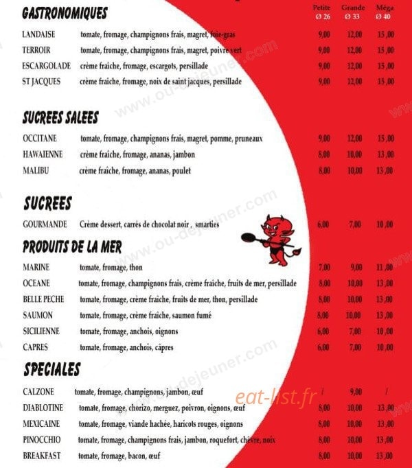Illy'co Pizza — carte page 3