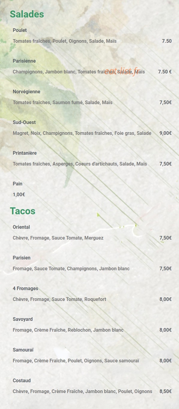 Pizz & Go — carte page 3