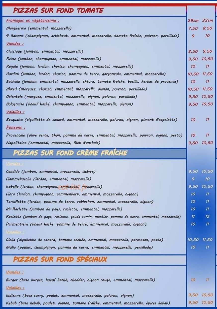 Pizza olive — carte page 2