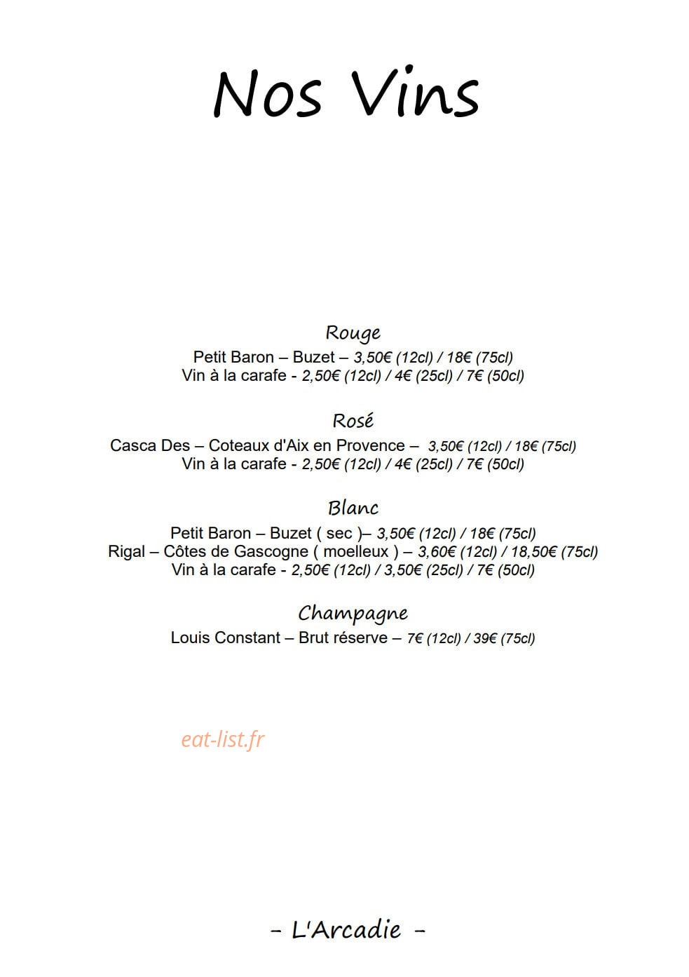 L'Arcadie — carte page 4