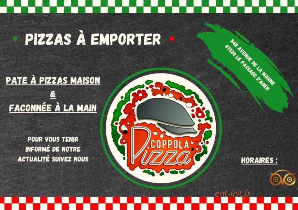 Pizza Coppola — carte page 1