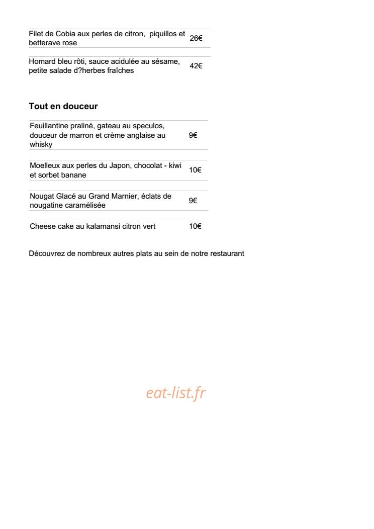 Carré Gourmand — carte page 4