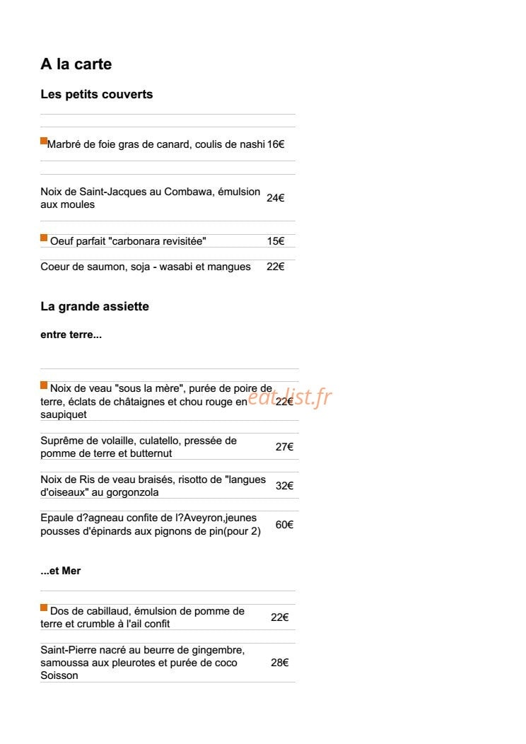 Carré Gourmand — carte page 3