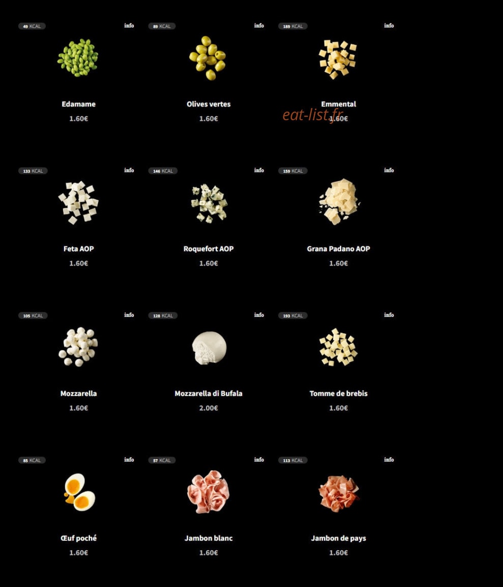 Eat Salad — carte page 4