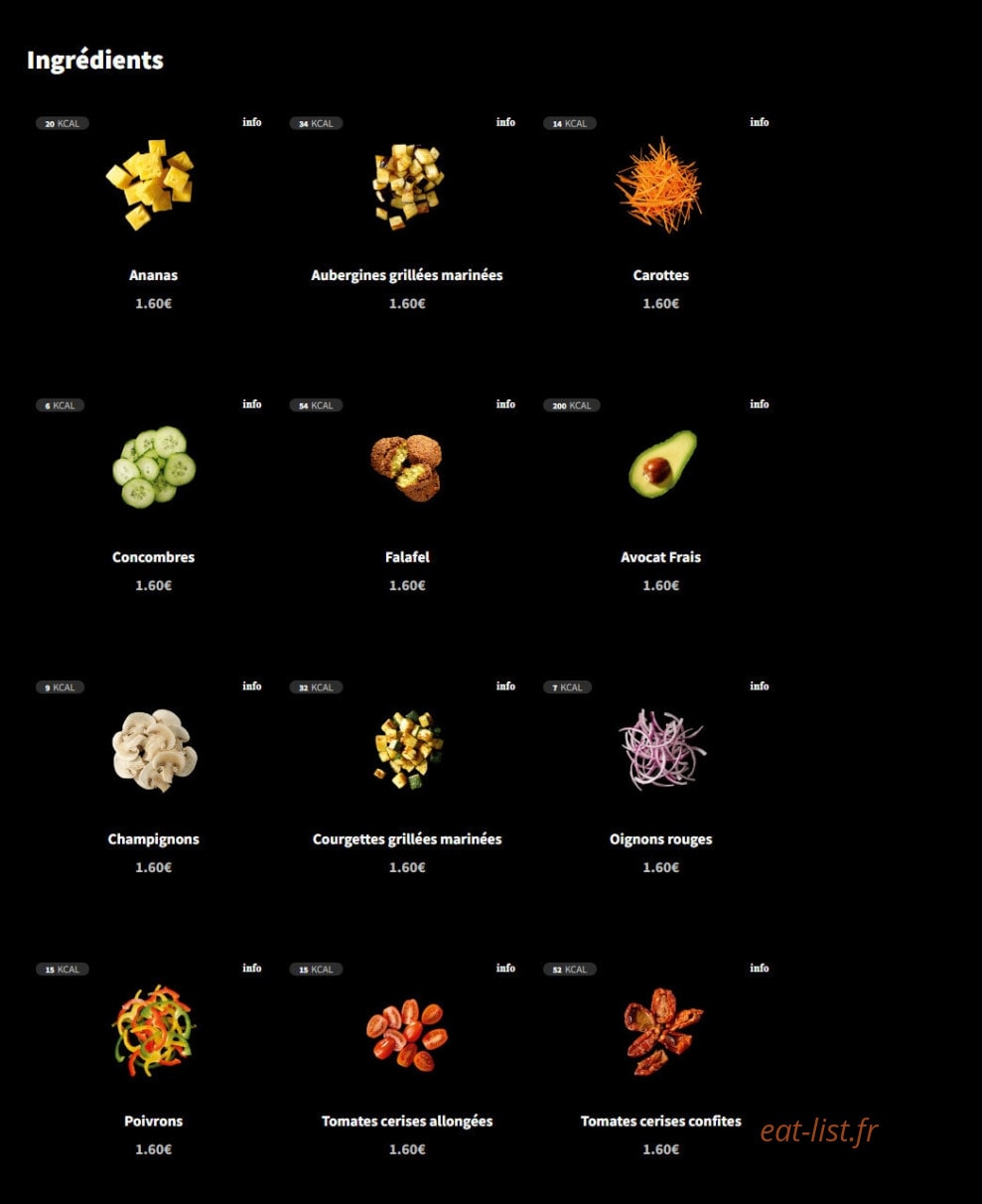 Eat Salad — carte page 3