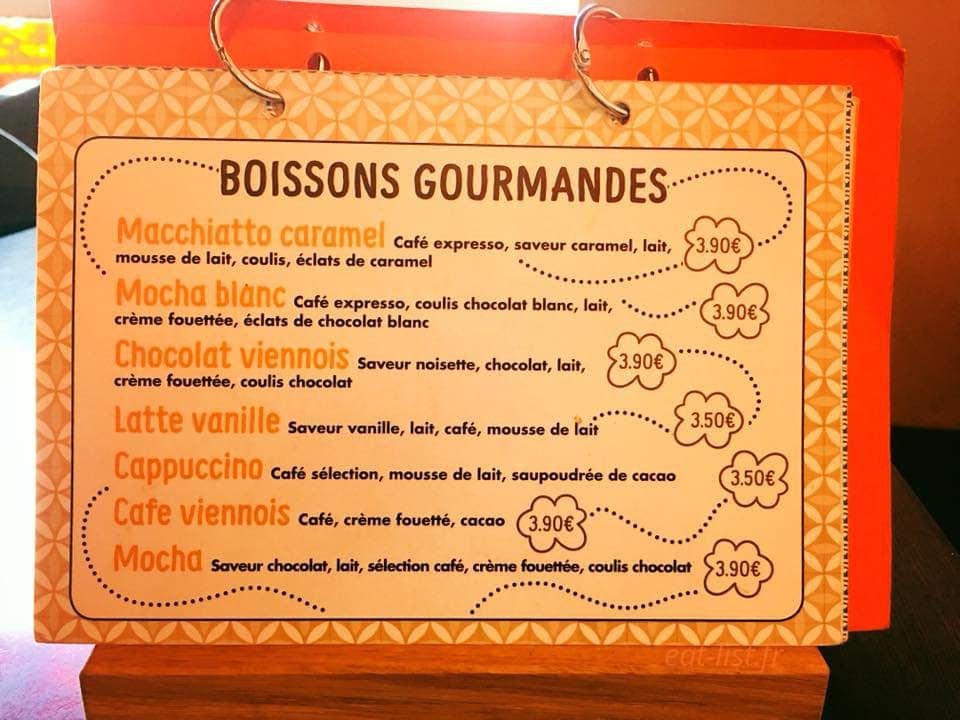 Le Joy's Cafe — carte page 1