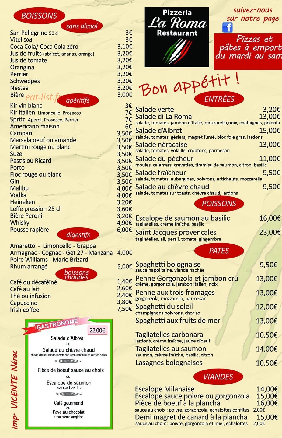 La Roma — carte page 2