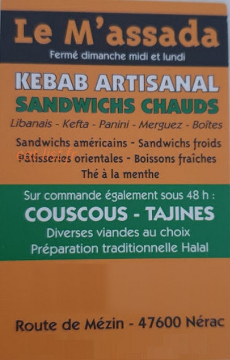 Le M'assada — carte page 1