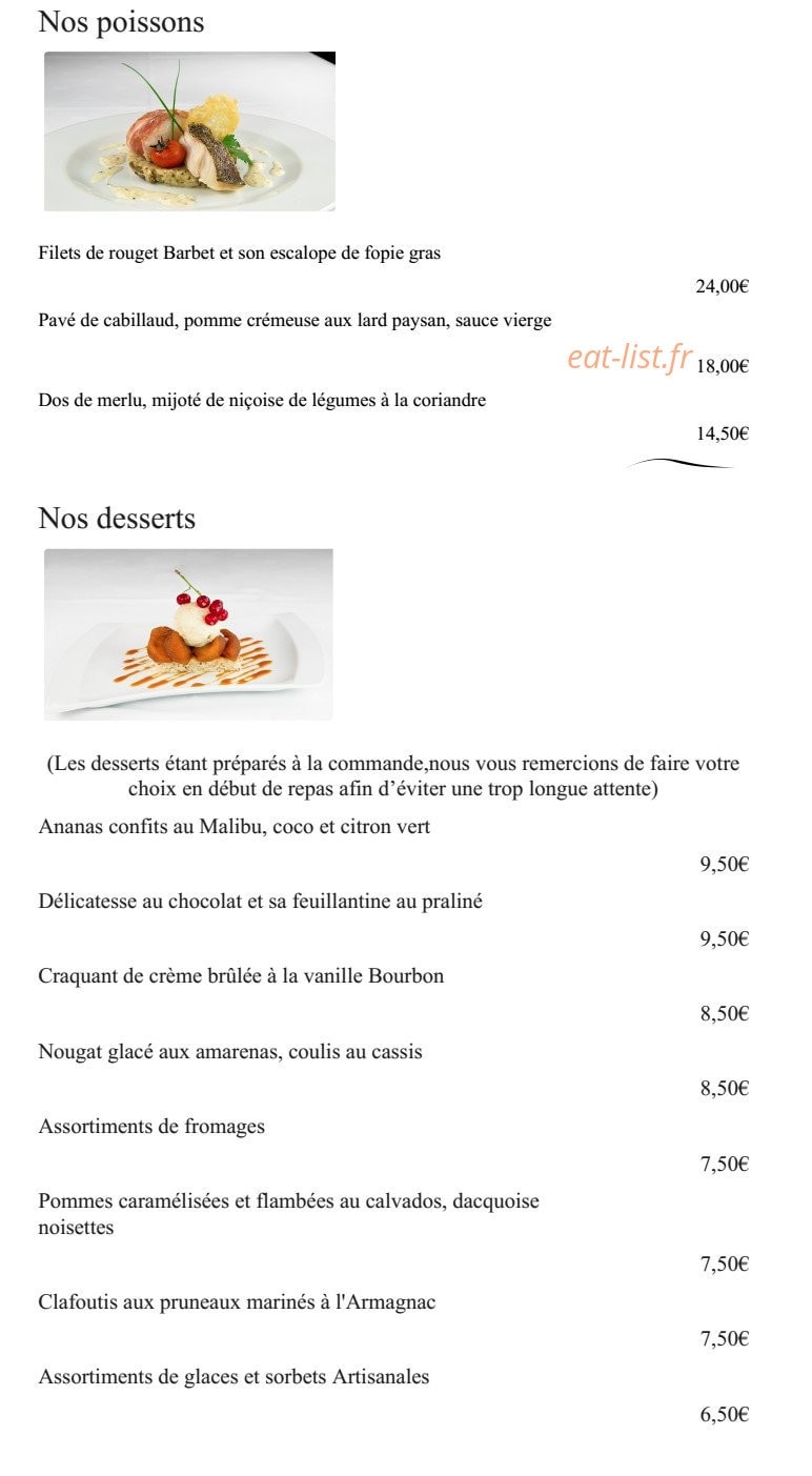 le moulin des Saveurs — carte page 2