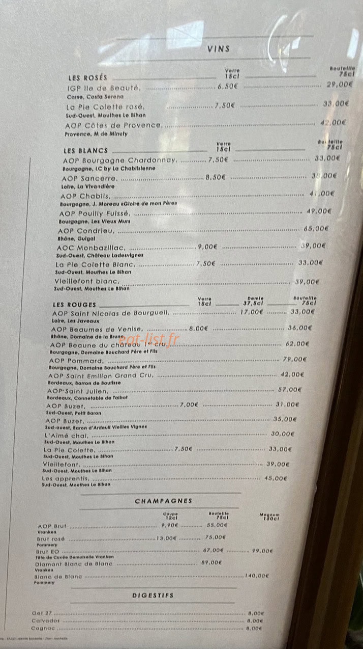 Le Bistrot du Lot-et-Garonne — carte page 5
