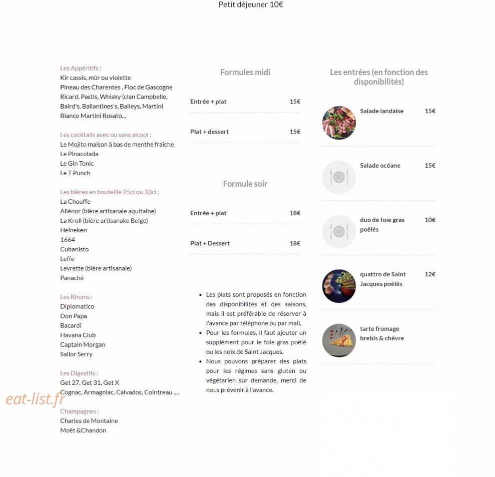 L'hôtel du Lac — carte page 1