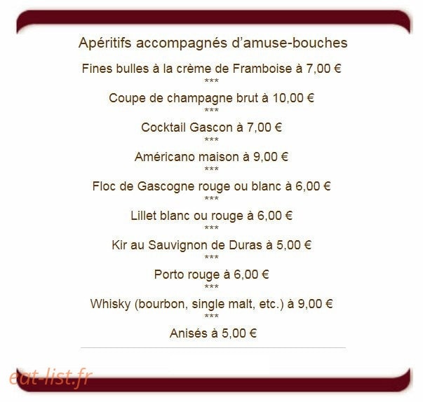 La Vieille Auberge — carte page 5
