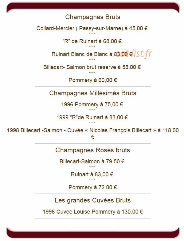 La Vieille Auberge — carte page 7