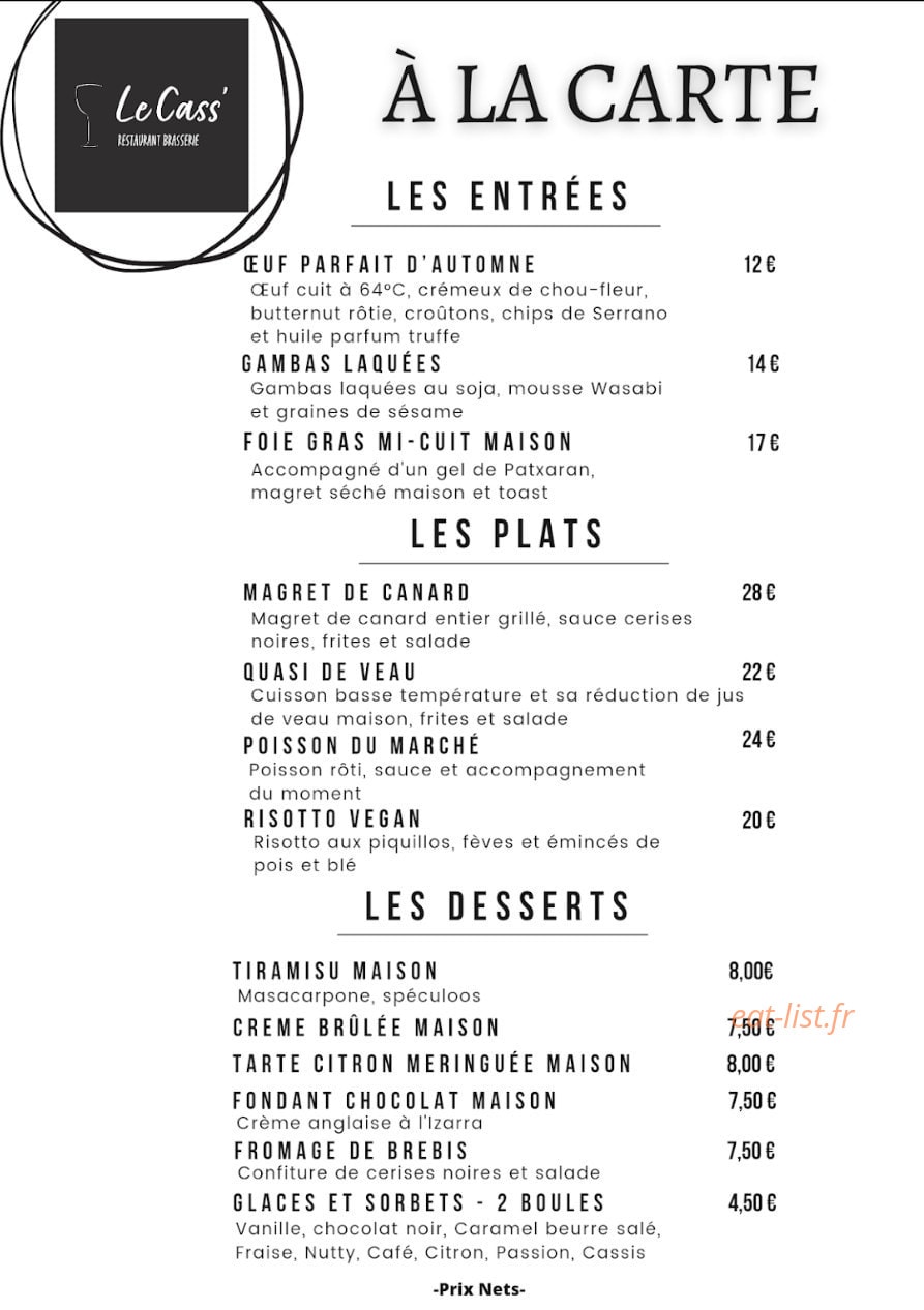 Le Cass' — carte page 1