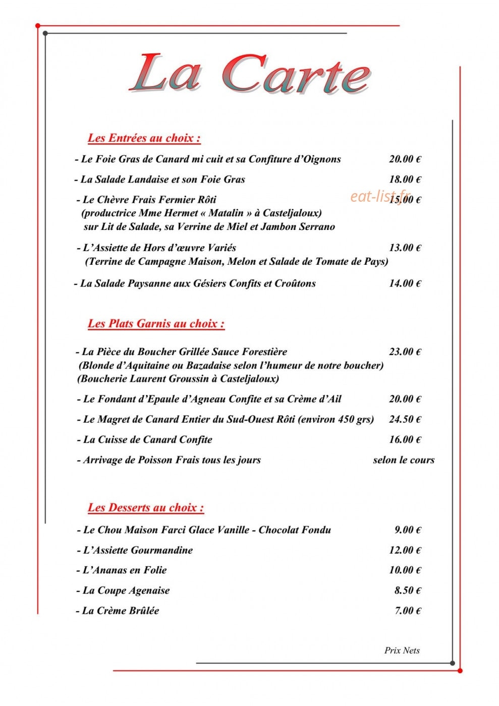 Le Cassissier — carte page 1
