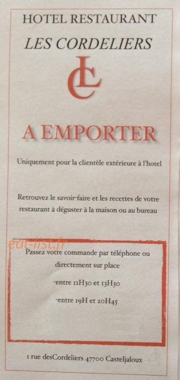 Les Cordeliers — carte page 1