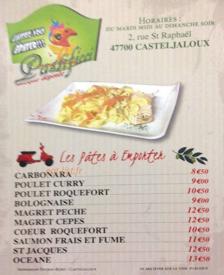Pastificci — carte page 1