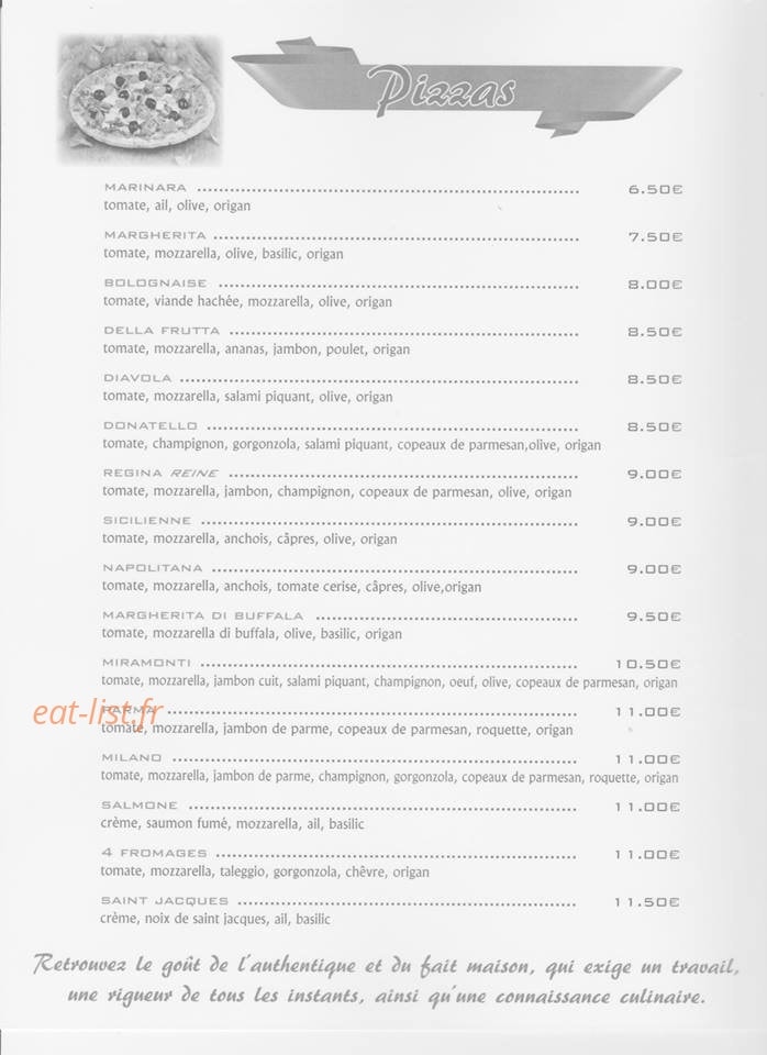 Le Miramonti — carte page 1