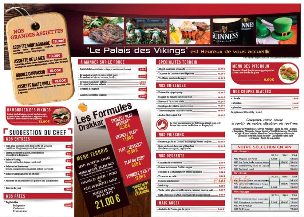Drakkar Pub — carte page 2