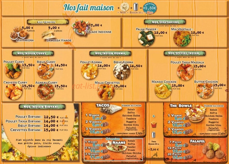 Indian Naan Kebab — carte page 4