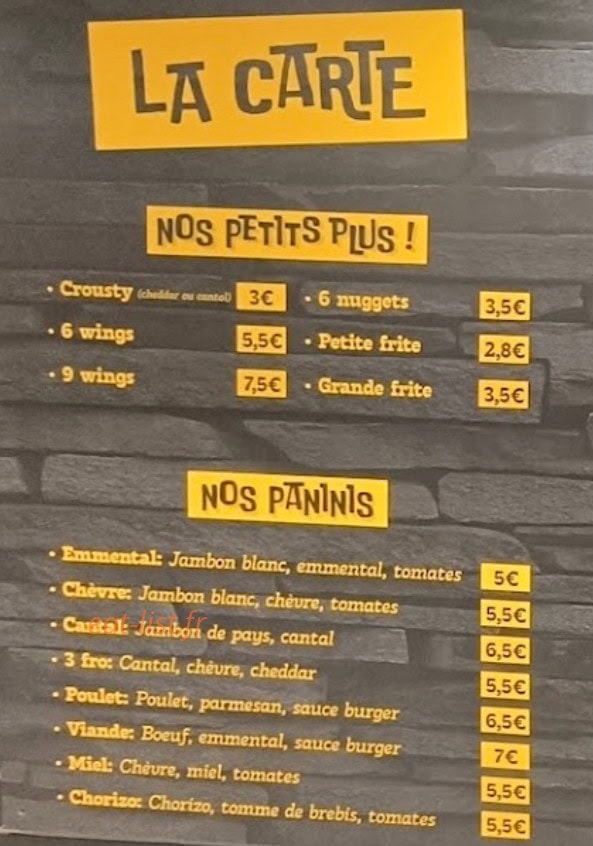 L’artisan du burger — carte page 3