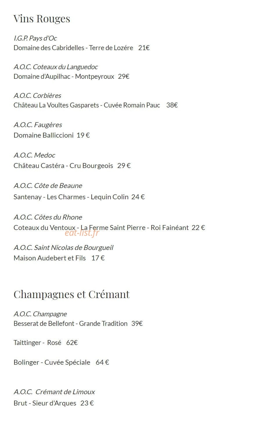 La Safranière — carte page 4
