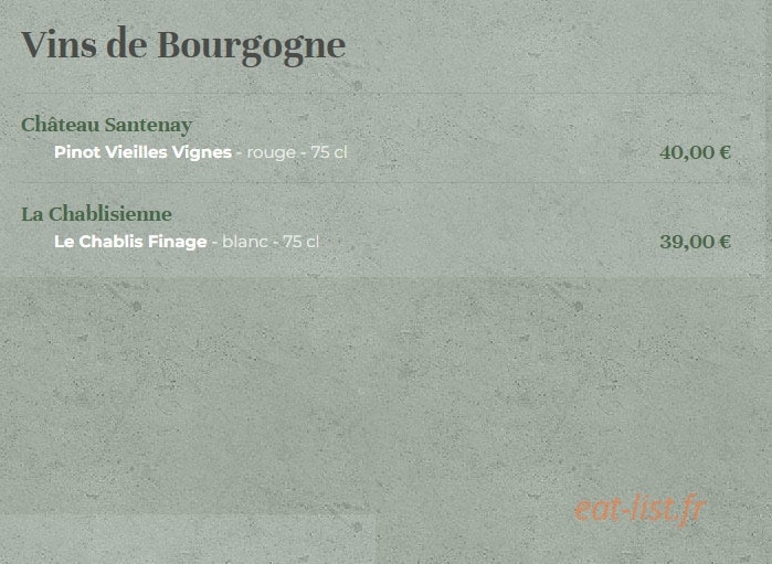 Le BaRResto — carte page 13