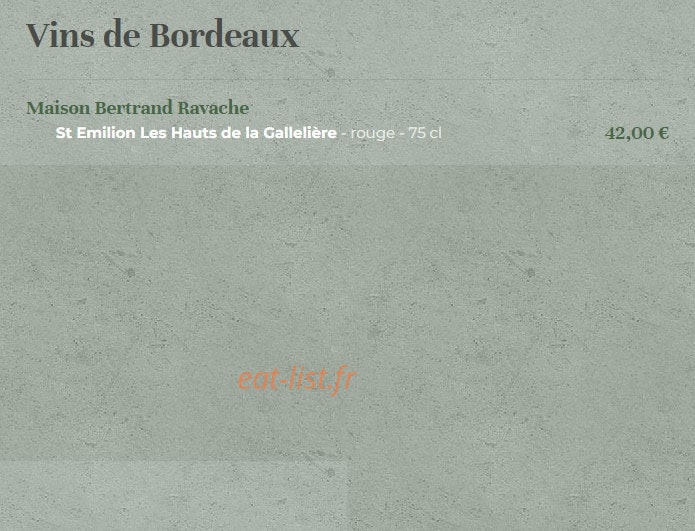 Le BaRResto — carte page 11