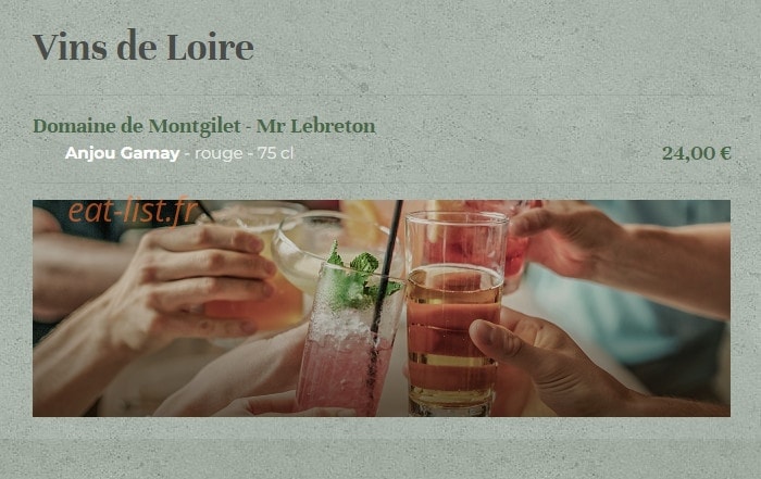 Le BaRResto — carte page 12