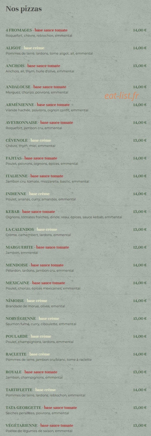 Le BaRResto — carte page 3