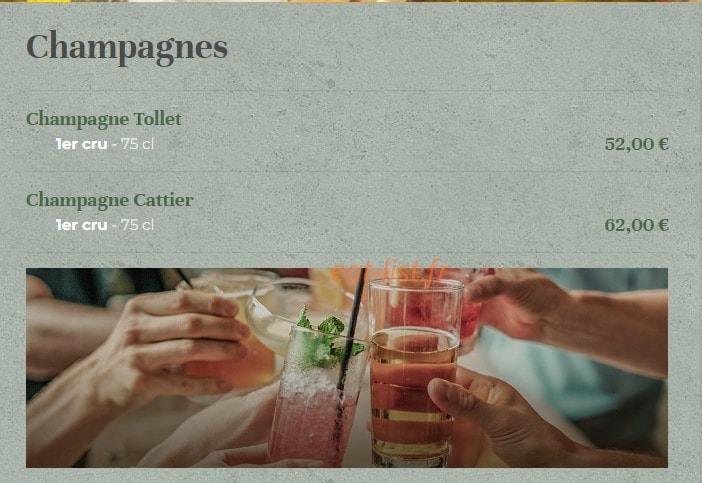 Le BaRResto — carte page 15