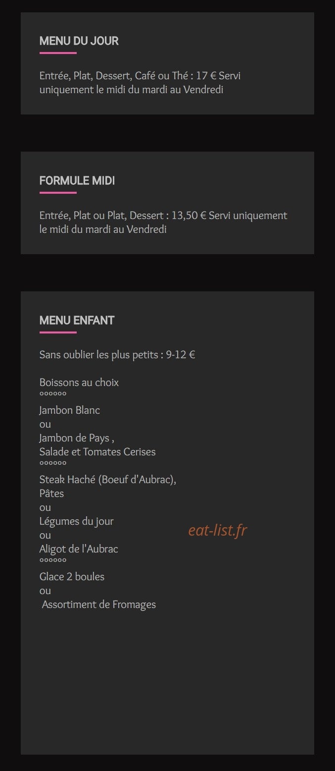 Le Duo Gourmand — carte page 2