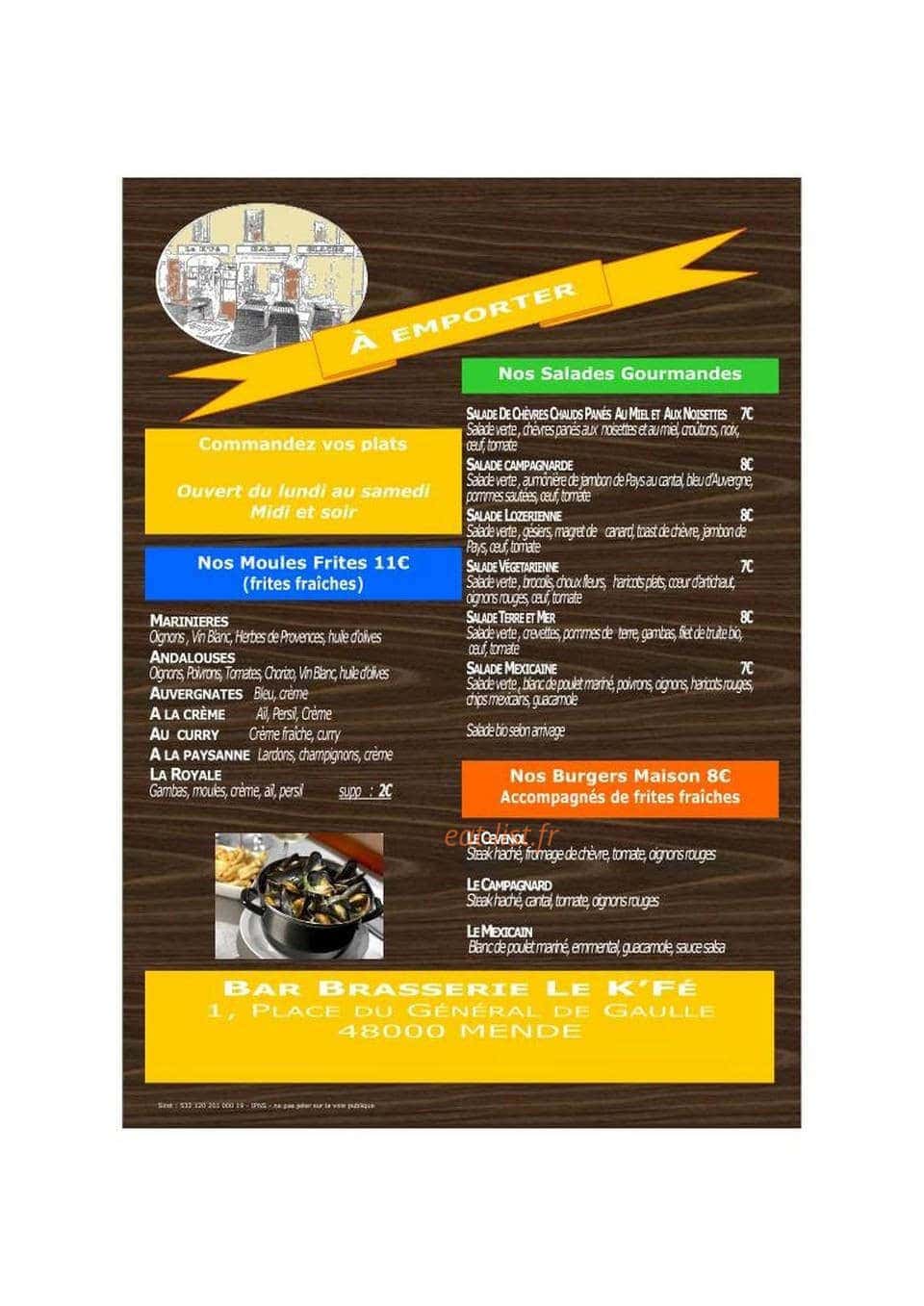 Le K'Fe — carte page 1