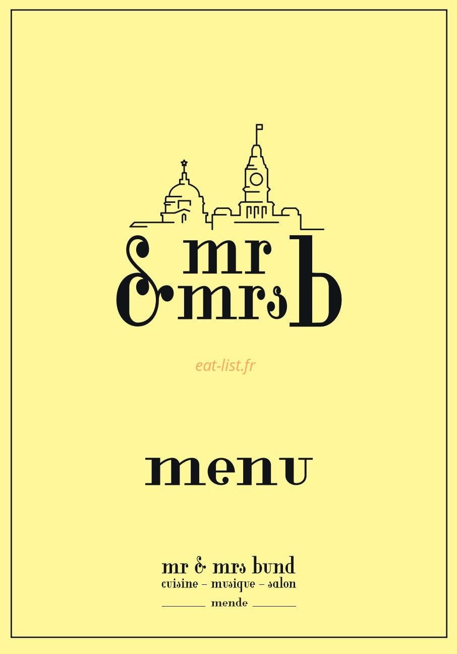 Mr & Mrs Bund — carte page 1