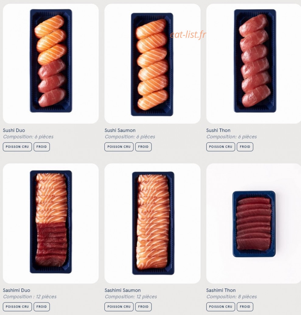 Sushi Daily — carte page 1
