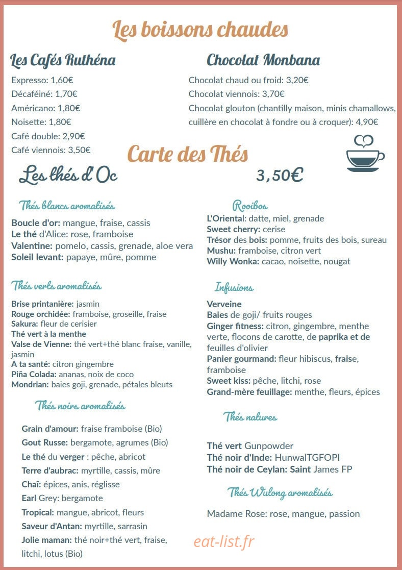 Suzette & Thé Ô — carte page 5
