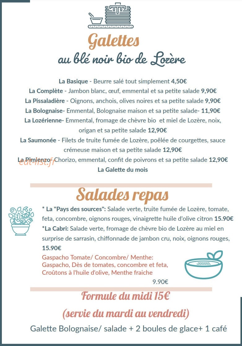 Suzette & Thé Ô — carte page 1