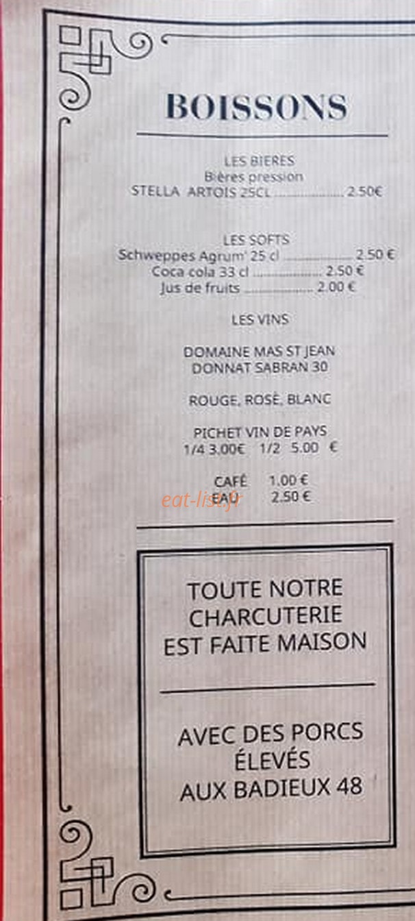 L'Auberge Du Col — carte page 3