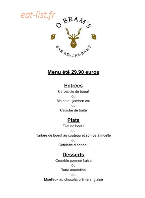 Ô Bram's — carte page 2