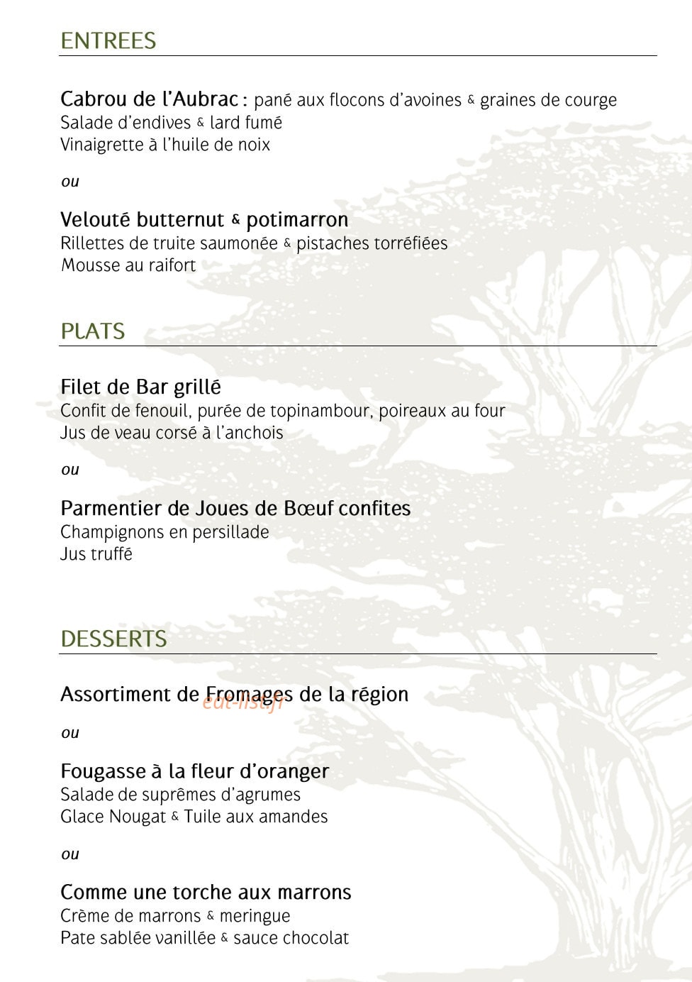 Délices Lamarque — carte page 2