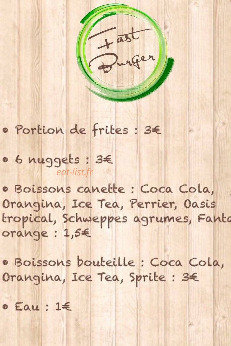Fast Burger 48 — carte page 3